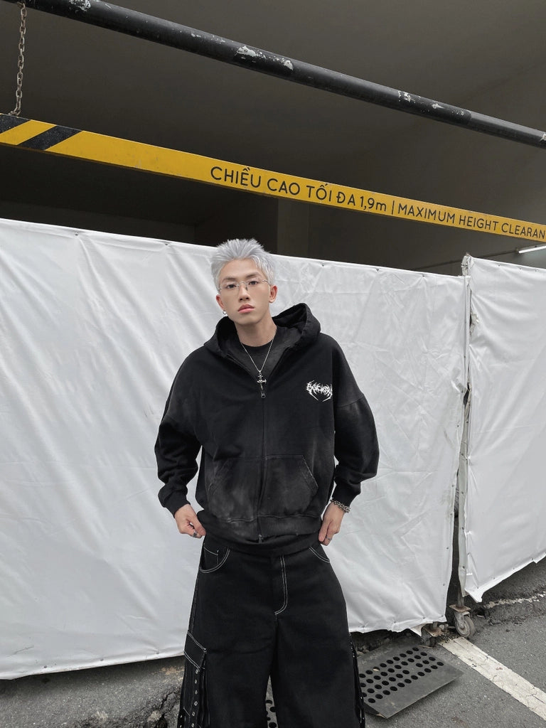 BLACKORP logo faded - Dyed Hoodie