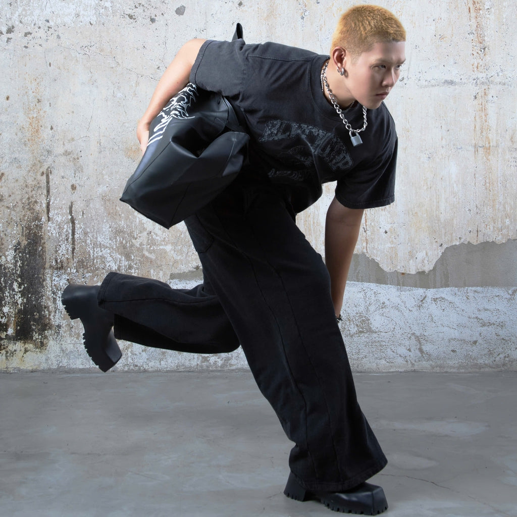 Wideleg Blackorp Logo - Black Sweatpant