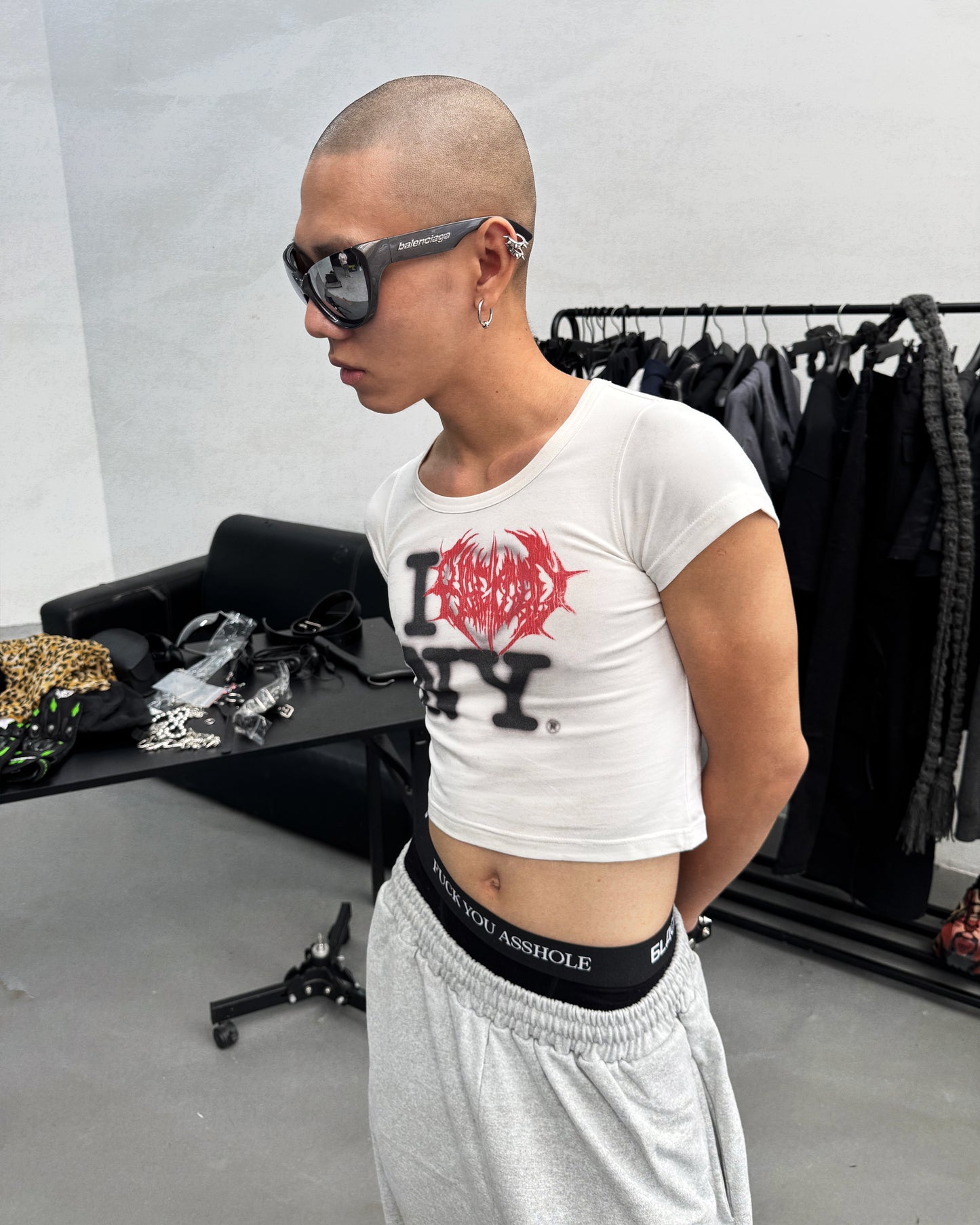Crop Baby tee NY LOVER