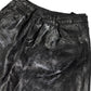 Black coated wide pants